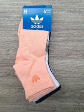 ADIDAS Originals 6-pack cushioned sport No Show Socks 6-Pairs Size W5-10 M5-8