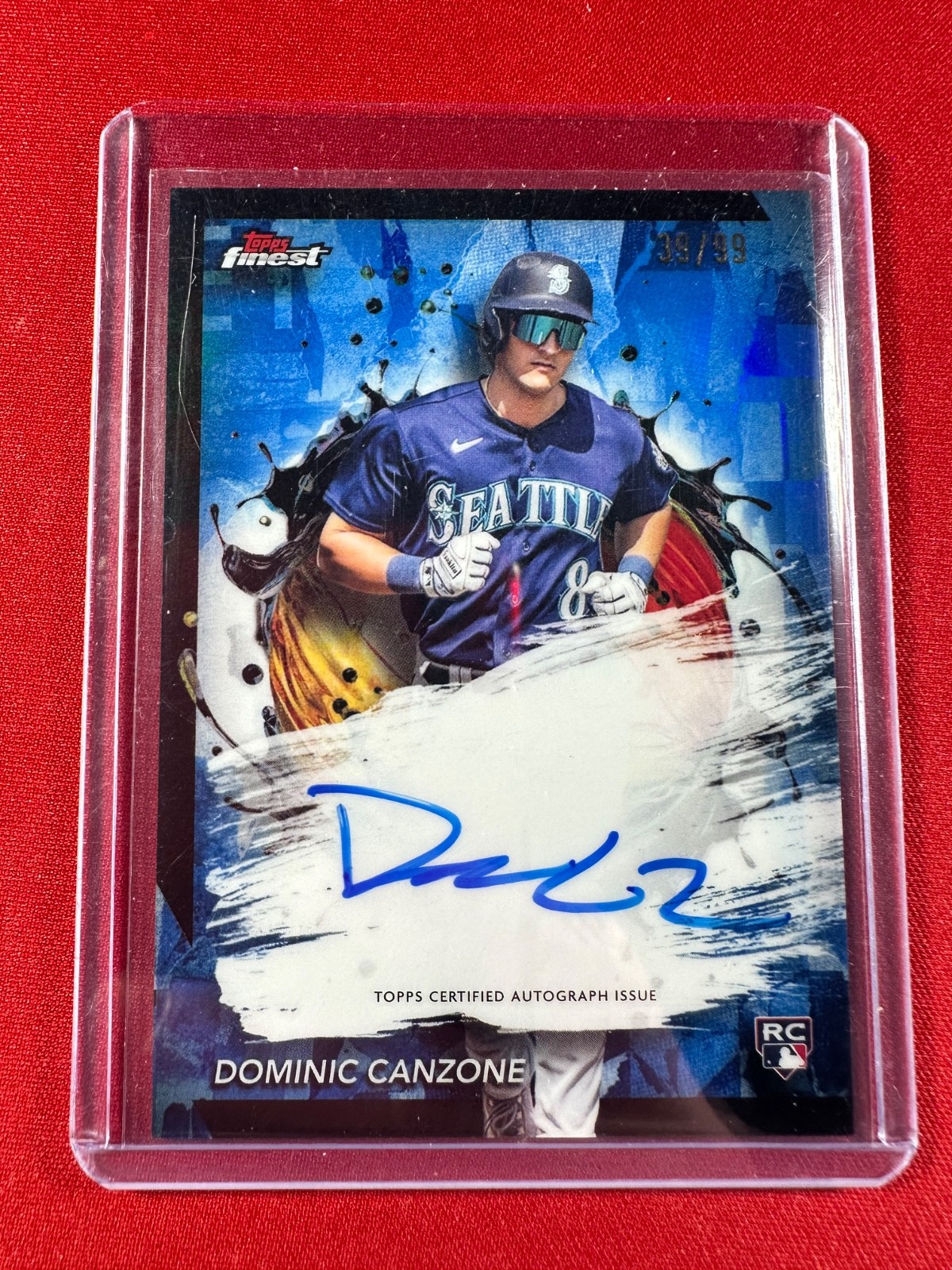 2024 Topps Finest - Finest Autographs Dominic Canzone Blue Refractor /99