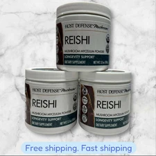 FOR 3 Host Defense Mushrooms Reishi Mycelium Powder 3.5 oz EXP04/26+ NEW