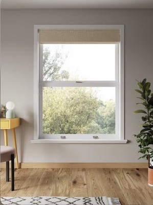John Lewis Verdunkelungs-Raffrollo Strukturgewebe - B90 x T140 cm - Natur (UVP 50£)