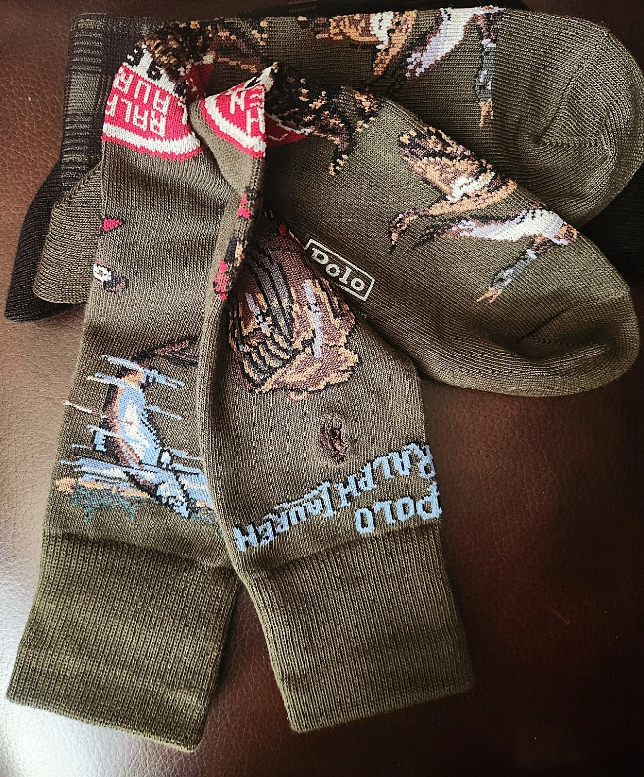 VTG Polo Ralph Lauren Sportsman Fisherman 1967 2 Pairs Socks 10-13 Shoe 6-12.5