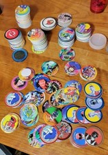 220 Original POGs Lot With Tube Carrying Case Vintage 1990's