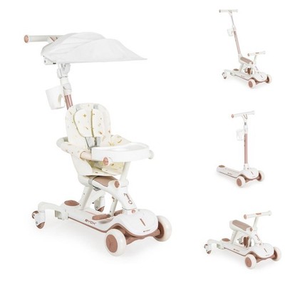 B-Ware Byox Kinderroller Cornet 6 in 1 Multifunktionsroller Rutscher Musik weiss