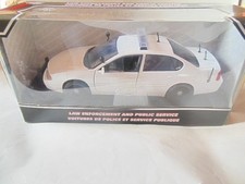 Motormax 1:24 Scale Chevrolet Impala 2002 Blank White Police Car Factory Sealed