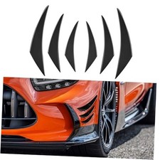 QZTYTY 6PCS Car Spoiler Canards Kit, Front Bumper Lip Splitter, Anti Black