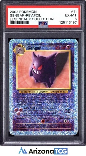 Pokemon 2002 Gengar 11 Reverse Holo Legendary Collection PSA 6