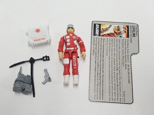 Vintage 1986 GI Joe LIFELINE V1 100% Complete Figure File Card ARAH