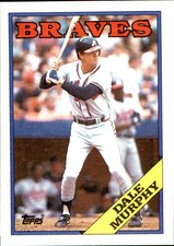 Dale Murphy 1988 Topps #90 Atlanta Braves FREE SHIPPING AutographDen