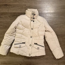 Esprit Puffer Coat White Vintage Size 4