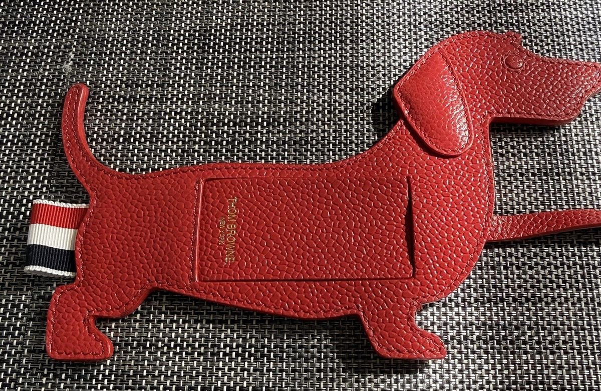 Thom Browne Ted Leather Dachshund Luggage Dog Tag | eBay