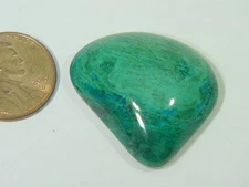 BUTW Peruvian Chrysocolla free form cabochon gem stone pendant lapidary 4920B
