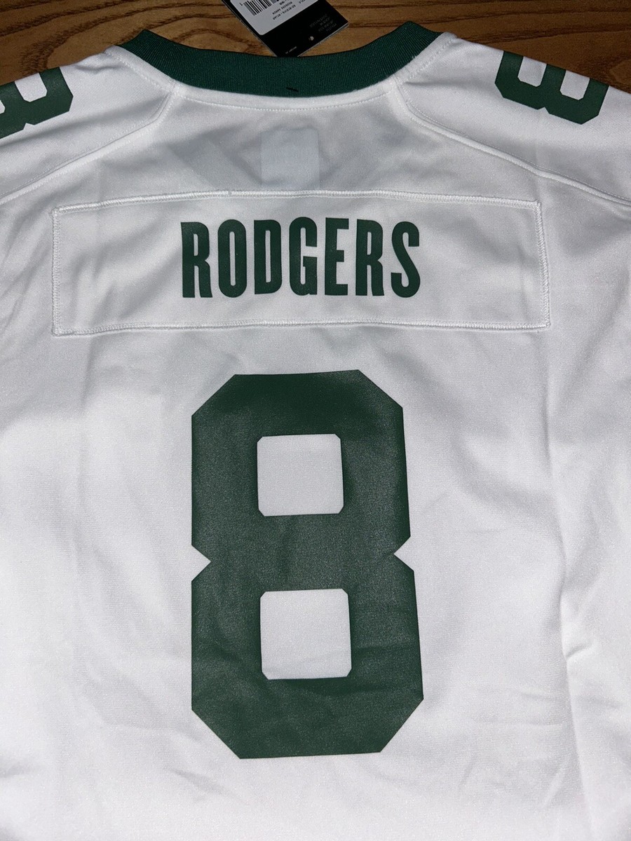 ニューヨーク・ジェッツ ロジャース ユニフォーム 8 NIKE YOUTH WHITE NEW YORK JETS AARON RODGERS #8 JERSEY SIZE