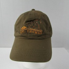 St Thomas Ball Hat Cap Brown Adjustable Snapback One Size