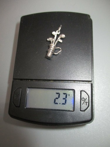 925 sterling silver golf bag pendant charm 2.3g - Picture 3 of 6