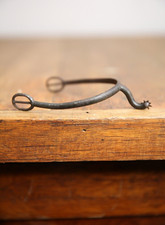 Western Americana Antique Horse Cowboy Boot Iron Spur Vintage horse riding