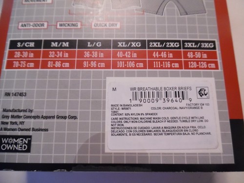 Wrangler 3er Pack Herren atmungsaktive Boxershorts Größe Medium, 32-34" Taille, NEU - Bild 5 von 5