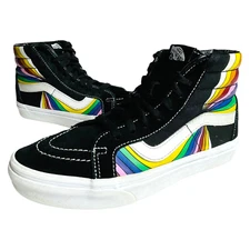 VANS Unisex Sk8-Hi Reissue Refract Multicolor Sneaker Shoe Size 6M, 7.5W #721356