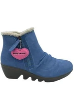 Skechers Studded Sherpa Trim Bootie Jumper Blue