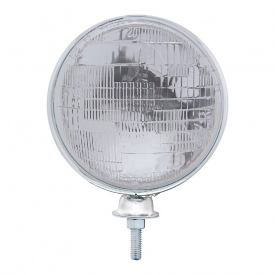 UPI 7" In. Dietz Headlight Chrome Buckets with Sealed Beam Bulbs for