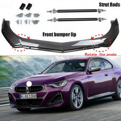For BMW G20 330i M340i Carbon Fiber/Style Front Bumper Lip Chin Body Kit Spoiler