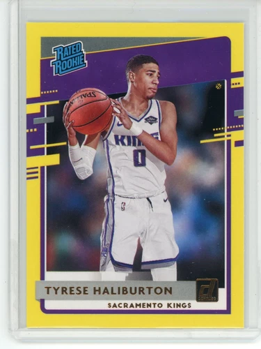 2020-21 Panini Donruss - Rated Rookies Tyrese Haliburton #231 (RC) Yellow Flood