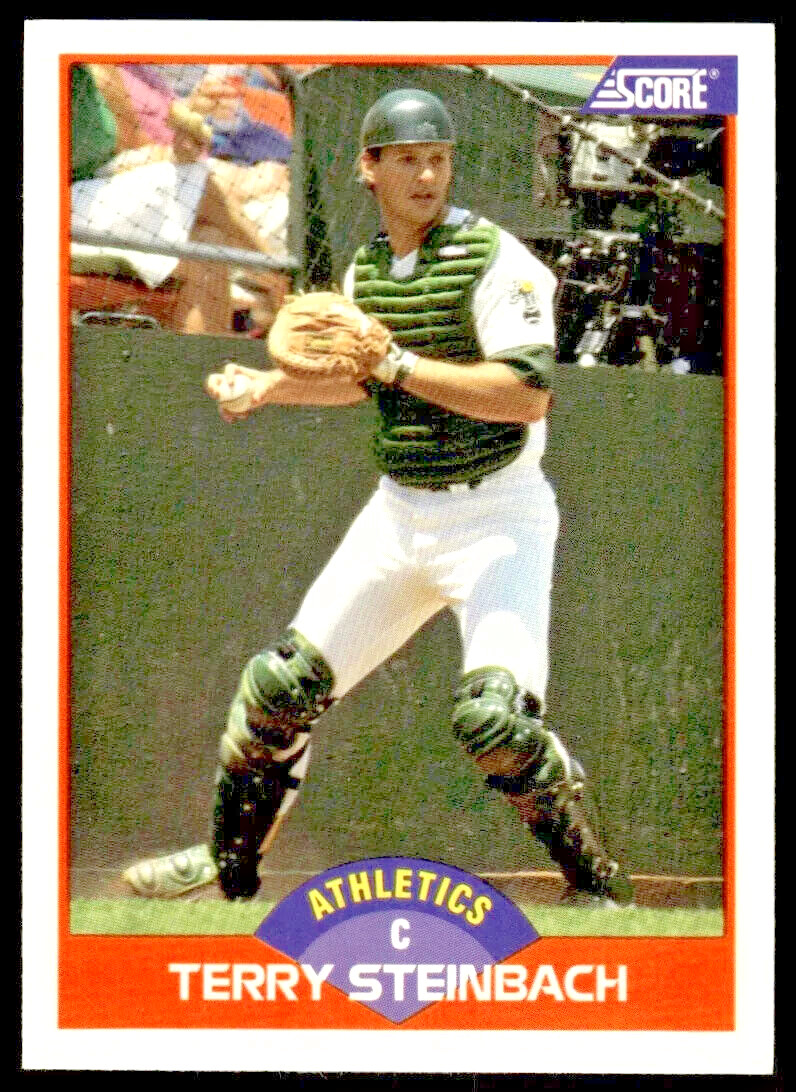 1989 Score  #365   Terry Steinbach   Catcher   Oakland Athletics FREE shipping