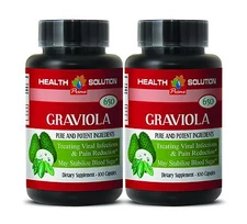 Graviola Soursop - GRAVIOLA EXTRACT 650 - Graviola Supplement 2 Bottles