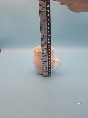 Anthropologie Homegrown Monogram Initial Letter "t" Mug Koi Fish Pink And White - Picture 6 of 6