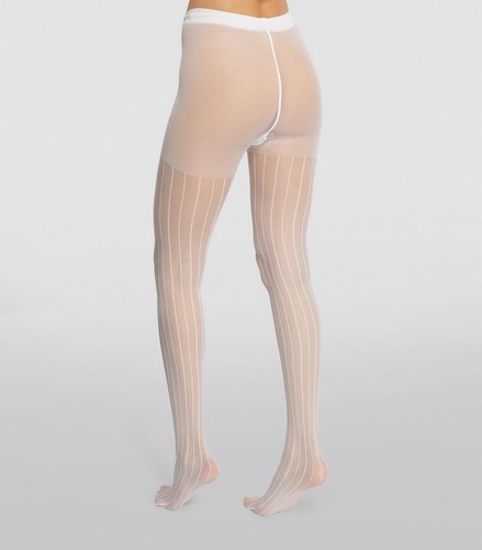 Medias blancas FALKE Linear Lounge para mujer con estampado gráfico. Talla: Grande - Imagen 7 de 12