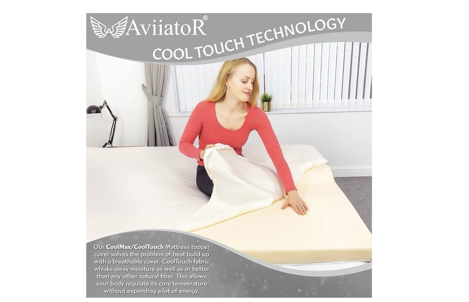 Aviiator 5cm Thick Mattress Topper Memory Foam Small Double 120 X 190cm