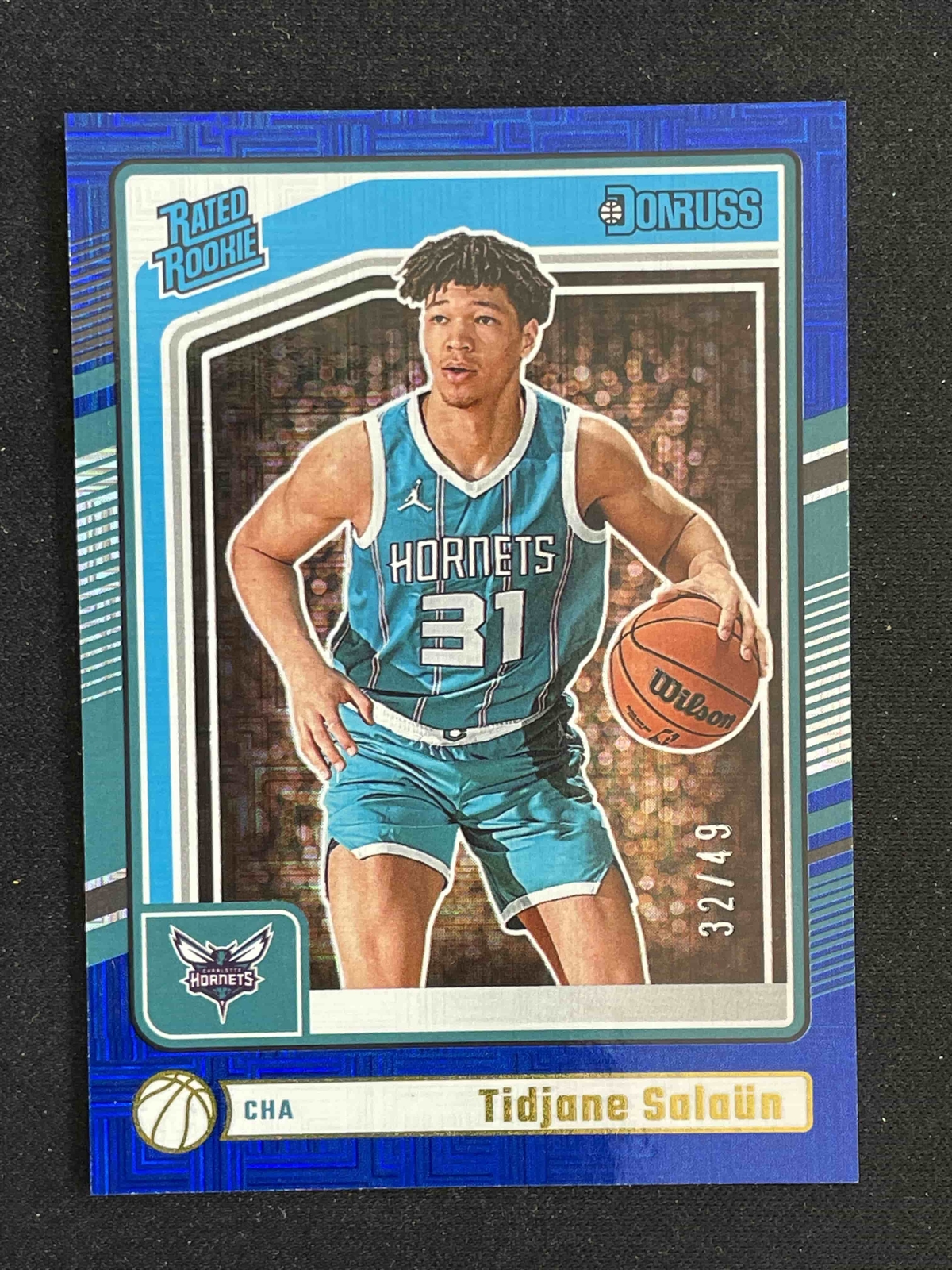 Tidjane Salaun 2024-25 Panini Donruss Choice Blue Rated Rookie 32/49 RC #229