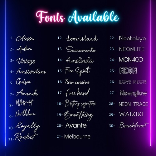 Custom LED Neon Sign | Personalized Acrylic Wall Decor for Home, Business&Events - Picture 2 of 16