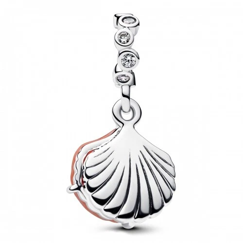 Korallenrote Muschel Doppelter PANDORA Charm-Anhänger Silber 793821C01 - Bild 2 von 4