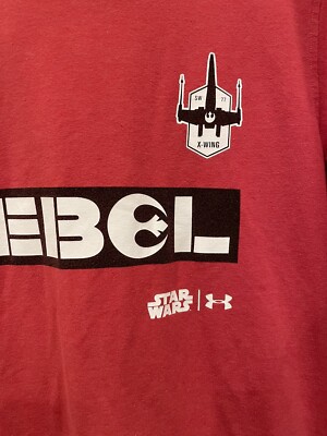 Under Armour x Star Wars X-wing Heat Gear Loose Shirt Red Small | eBay