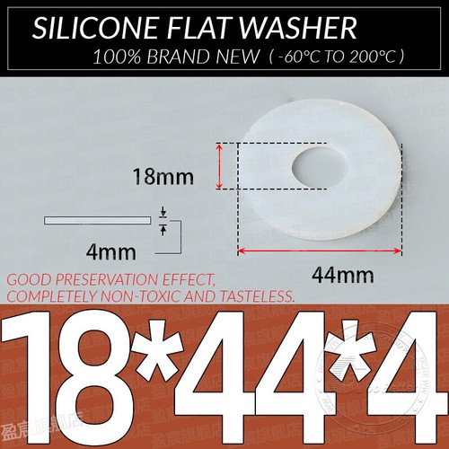 1MM - 5MM THICK WHITE SILICONE HIGH TEMP FLAT RING RUBBER WASHER SEAL GASKETS - Picture 212 of 255