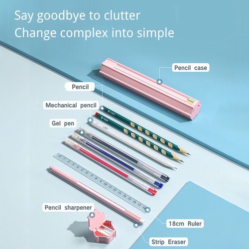NBX Pencil Box Hexagonal with 6 Pencils Durable Easy to Clean for School N5F3 - Picture 8 of 12