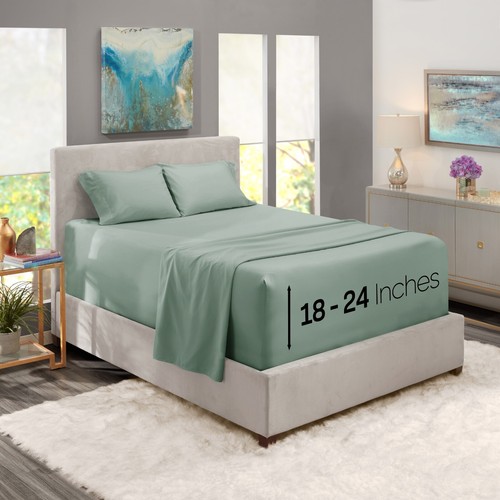 18"-21" Extra Deep Pocket Fitted Sheet by Nymbus Elastic Corner Straps Bed Sheet - 第 200/211 張圖片