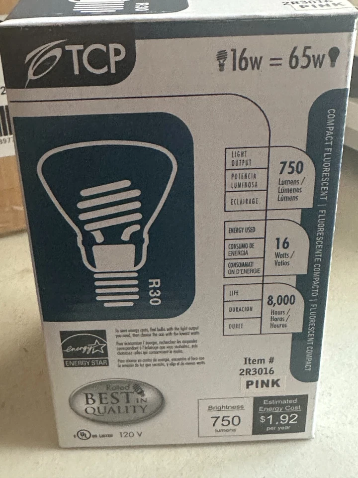 TCP 2R3016P SPIRAL 16WATT=65W R30 PINK - Image 2 of 4