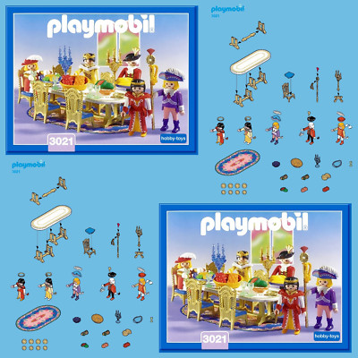Lot Playmobil Vintage 1900 - Set Banquet/festin Royal - Réf 3021 De 1998