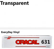 12"x5'- Transparent - Matte Oracal 631 Exhibition CAL Roll Craft Adhesive Vinyl