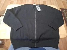 New Women’s Size XL Heavy Full Zip Sweater, Black By Future Collective