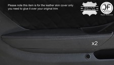 Schwarz Stich 2X T�r Armlehne Leder Bez�ge F�r Chevrolet Camaro 2010-2015