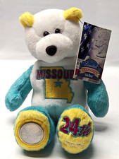 Coin Bear #24 Missouri Collectible Stuffed Plush 9" Bear Limited Treasures