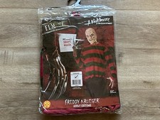 Freddy Krueger Nightmare On Elm Street Halloween Costume W/ Mask Standard Adult