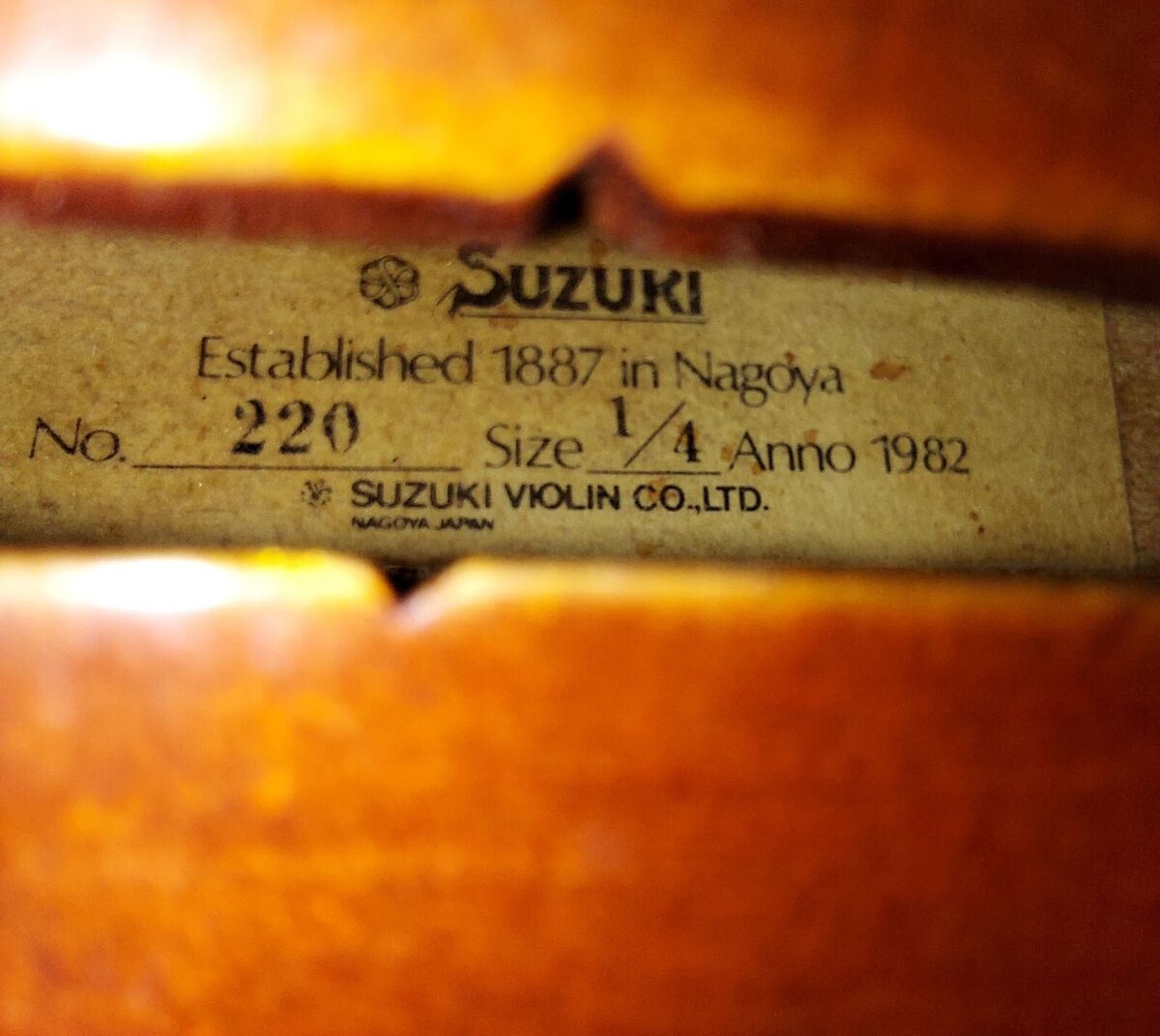 Suzuki No.220 1/4 Violin, Japan 1982, Very Good Cond | eBay Suzuki No.220 1/4 Violin, Japan 1982, Very Good Cond | eBay