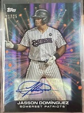 Jasson Dominguez Topps Pro Debut Future Cornerstones Orange Refractor Auto 21/25