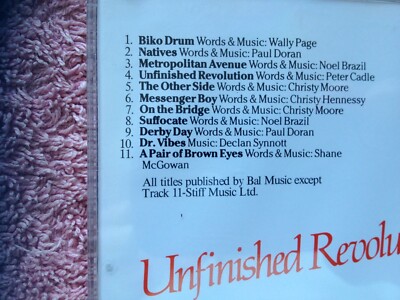 BIKO DRUM - Christy Moore A pair of brown eyes /Suffocate /Unfinished revolution
