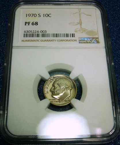 1970-S NGC PF68 10C ROOSEVELT DIME #003