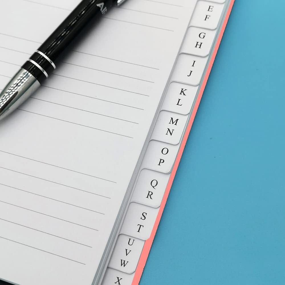 Spiral Address and Telephone Logbook with A-Z Alphabetical Tabs Organizer