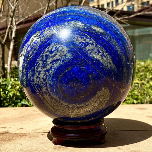 21.32LB Natural Lapis lazuli jasper Quartz Sphere Crystal Ball Reiki Healing - 第 14/14 張圖片